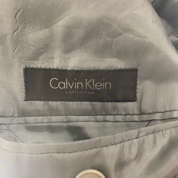 CALVIN KLEIN COLLECTION Size 36 Grey Notch Lapel Sport Coat - Picture 6 of 6
